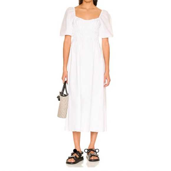 Faithfull the Brand Dresses & Skirts - Faithfull the Brand Harmonita Midi Dress White Poplin, size XS